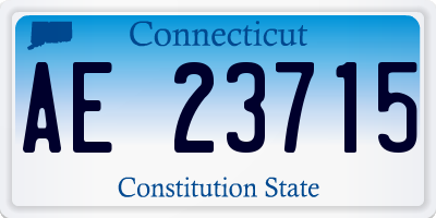 CT license plate AE23715