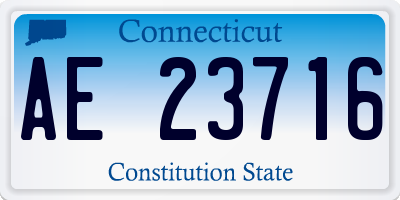 CT license plate AE23716