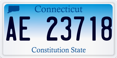 CT license plate AE23718