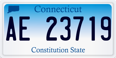 CT license plate AE23719