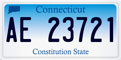 CT license plate AE23721