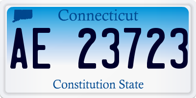 CT license plate AE23723