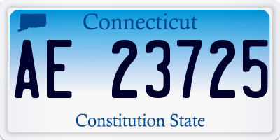 CT license plate AE23725