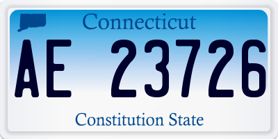 CT license plate AE23726