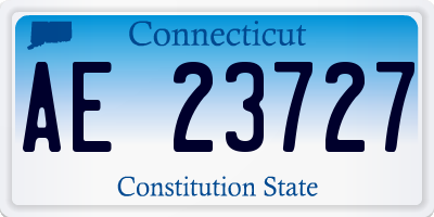 CT license plate AE23727