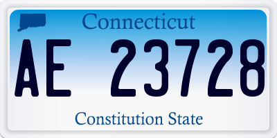 CT license plate AE23728
