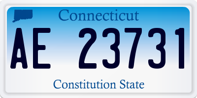 CT license plate AE23731