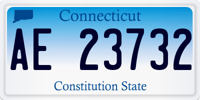 CT license plate AE23732