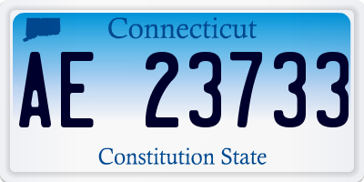 CT license plate AE23733