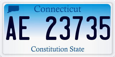 CT license plate AE23735