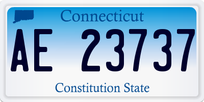 CT license plate AE23737