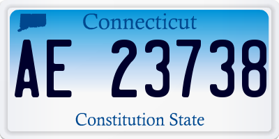 CT license plate AE23738