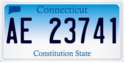 CT license plate AE23741