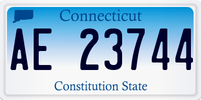 CT license plate AE23744
