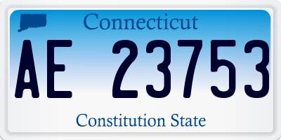 CT license plate AE23753