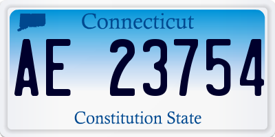 CT license plate AE23754