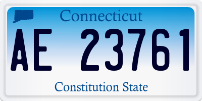 CT license plate AE23761