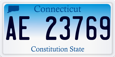 CT license plate AE23769