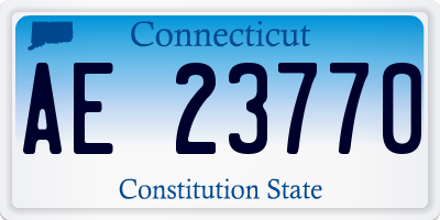 CT license plate AE23770
