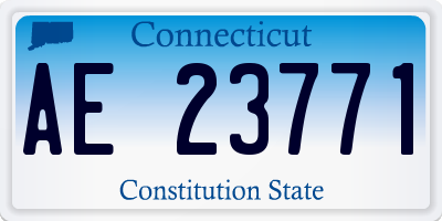 CT license plate AE23771