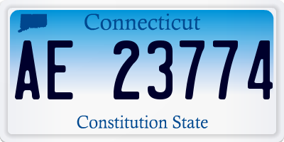 CT license plate AE23774