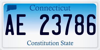 CT license plate AE23786