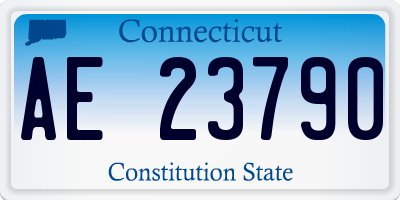 CT license plate AE23790