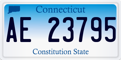 CT license plate AE23795