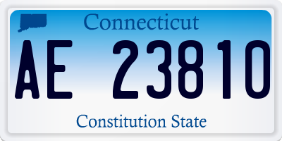 CT license plate AE23810