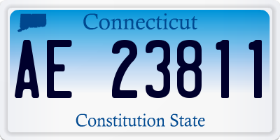 CT license plate AE23811