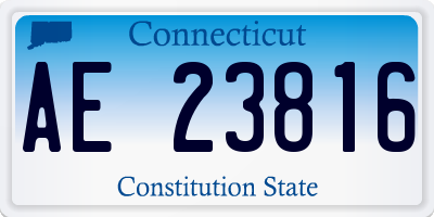 CT license plate AE23816