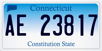 CT license plate AE23817