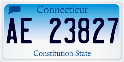 CT license plate AE23827