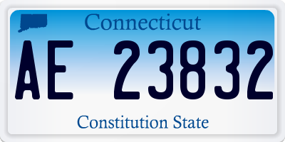 CT license plate AE23832