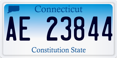 CT license plate AE23844