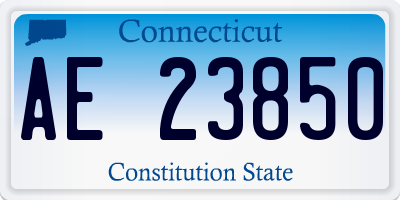 CT license plate AE23850