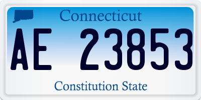 CT license plate AE23853