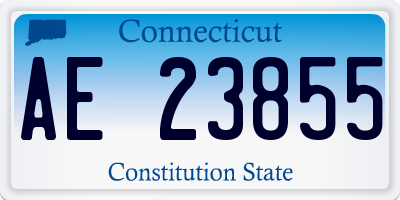 CT license plate AE23855