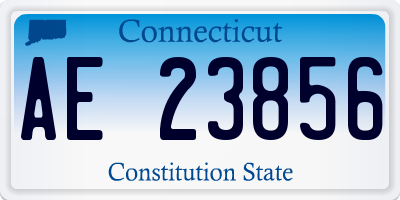 CT license plate AE23856