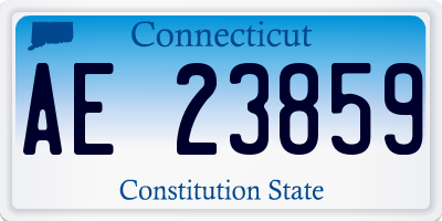 CT license plate AE23859