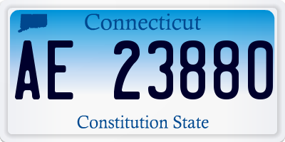 CT license plate AE23880