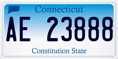 CT license plate AE23888