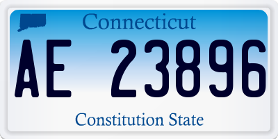 CT license plate AE23896
