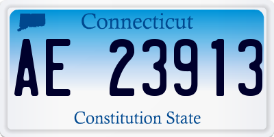 CT license plate AE23913