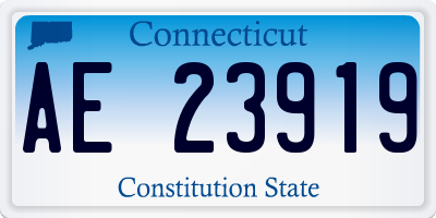 CT license plate AE23919