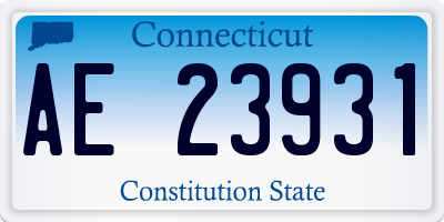 CT license plate AE23931