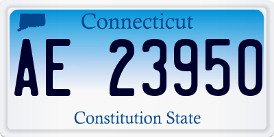 CT license plate AE23950