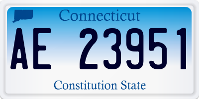 CT license plate AE23951