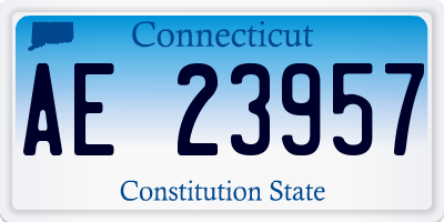 CT license plate AE23957