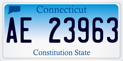 CT license plate AE23963